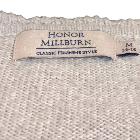 Woman's Medium Honor Millburn Cardigan Sweater with Decorative Buttons - Picture 2 of 4